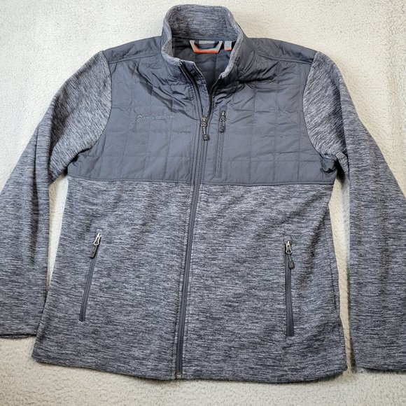 Free Country Other - Free Country Fleece Jacket Men's Large Full Zipper Zip Pockets Heather Gray